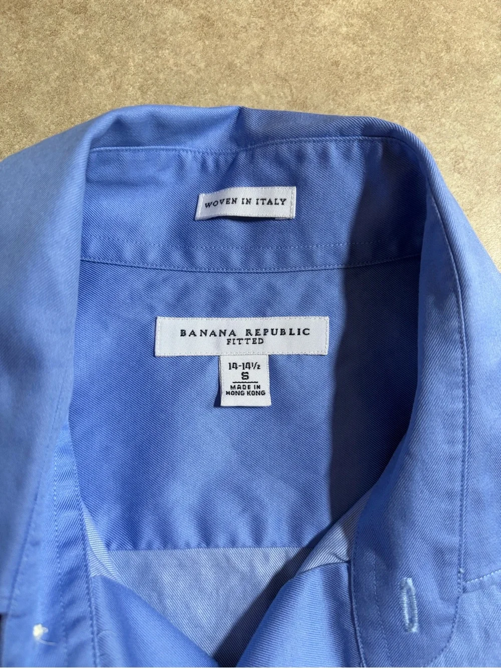 Banana Republic Men Fitted Italy Cotton Long Sleeve Button Down Shirt small